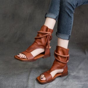 Aurelia | Handcrafted Genuine Leather Gladiator Sandals