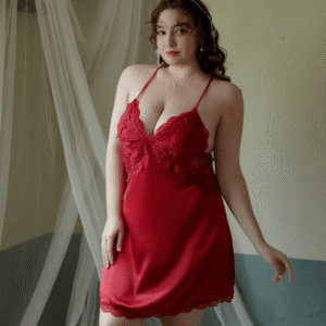 Lace-Panel Satin Chemise Nightgown By De-Atita