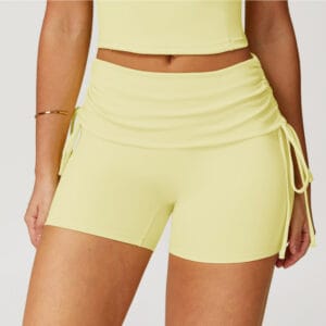 Ruched Side-Tie Biker Shorts By De-Atita