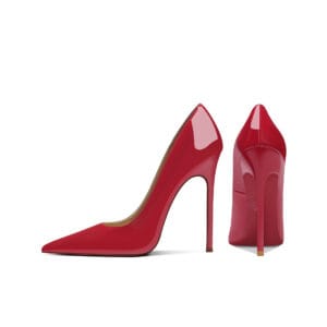 The Solene Pointed-Toe Stiletto Pump in Wine Red
