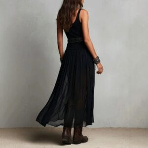 Sheer Maxi Skirt & Bodysuit Set By De-Atita