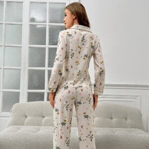 Cozy Blossom Long-Sleeve Loungewear Set