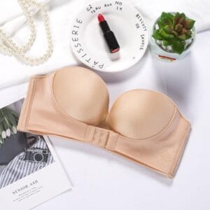 Seamless Invisible Strapless Push-Up Bra – Anti-Slip Wireless Bralette Cup