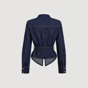 Belted Denim Shirt Jacket By De-Atita