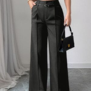Powder Blue Wide-Leg Trousers