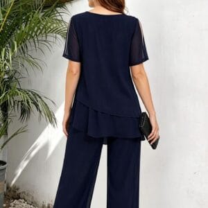 Chic Chiffon Overlay Jumpsuit By De-Atita