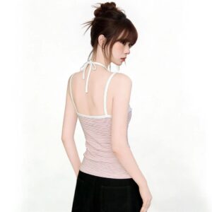 Candy Stripe Halter Top By De-Atita
