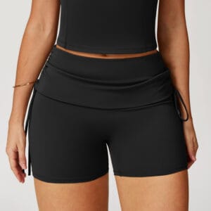 Ruched Side-Tie Biker Shorts By De-Atita