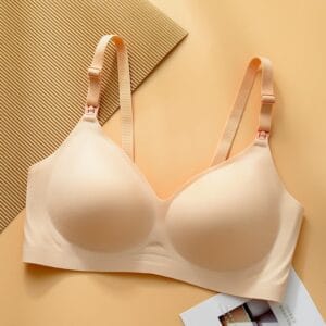 Ultra-Comfort Wireless Latex Nursing Bra – Seamless One-Piece Maternity Underwear