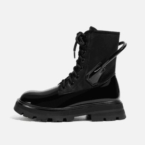 The Heritage Combat Boot in Olive & Black