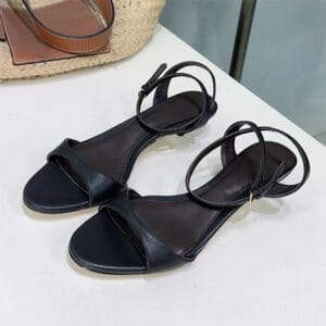 The Elyse Leather Slingback Kitten Heels