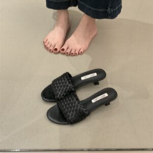 The Atelier Woven Stiletto Mule