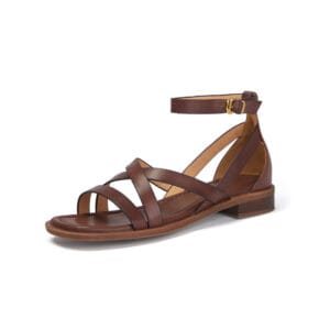 The Aurelia Cross-Strap Leather Sandal