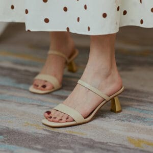 Square-Toe Sculpted Stiletto Mules