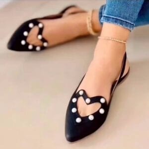 The Amour Pearl Slingback Pointed Flats