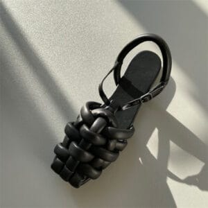 The Woven Lambskin Slide | Artisanal Leather Sandals