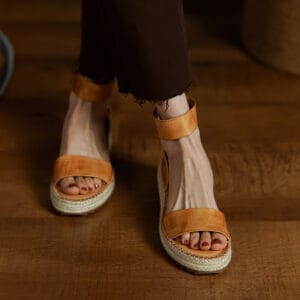Heritage Braided Genuine Leather Wedge Sandals