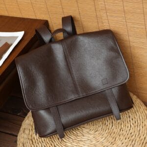 The Heritage Convertible: Vintage Top-Grain Leather Backpack & Messenger Bag