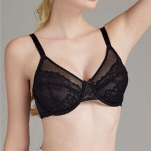 Aura Sheer Lace Minimizer – Elegant Full-Coverage Support Bra