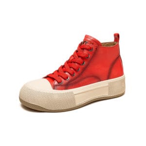 Aura Vintage Leather High-Top Sneakers