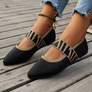 The Aria Pointed-Toe Mesh Flat