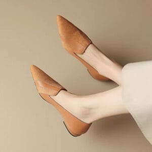 The Madison Square-Toe Leather Flat