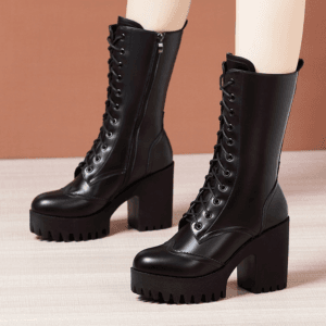 Valor Two-Layer Leather Lace-Up Boots