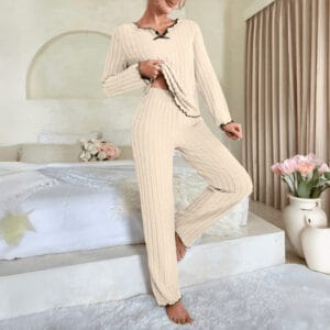 The VelvetRib Braided Edge Lounge Set