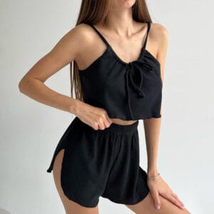 The Silk-Soft Ribbed Lounge & Sleepwear Set