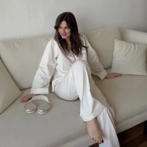 The Maison Ribbon Mulberry Silk Lounge Set