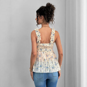 Aura Floral Smocked Maternity Camisole
