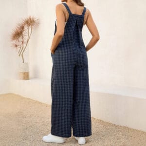 The Luxe Bump: Relaxed Checkered Maternity Overalls