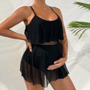 The Seraphina Ruffled Maternity Swimsuit
