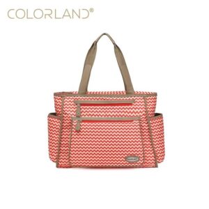 Colorland Luxe Tote — Stylish Stripes Multi-Pocket Diaper Bag & Travel Organizer