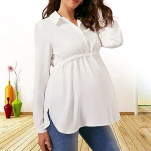 Aura Luxe V-Neck Maternity Blouse