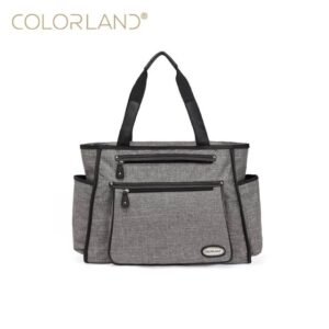 Colorland Luxe Tote — Stylish Stripes Multi-Pocket Diaper Bag & Travel Organizer