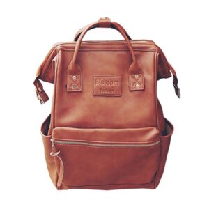 LuxMom Convertible Vegan Leather Diaper Backpack