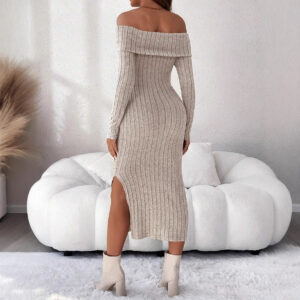 The Aurelia Convertible Off-Shoulder Maternity Knit Dress