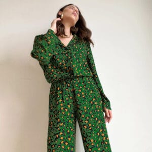 Élégance Emerald Silk Pajama Set